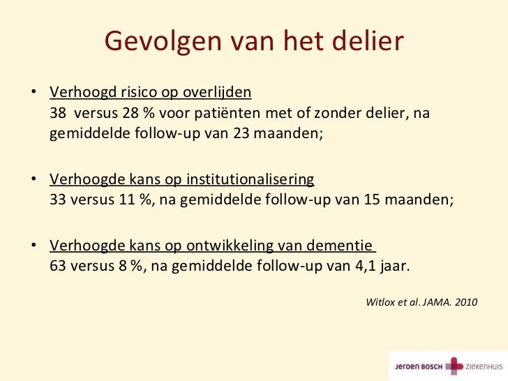 overlijden na delier overlijden na delier